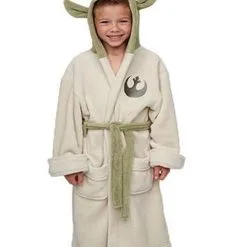 Star Wars Yoda Jedi Ears Fleece Bathrobe Kids Robe