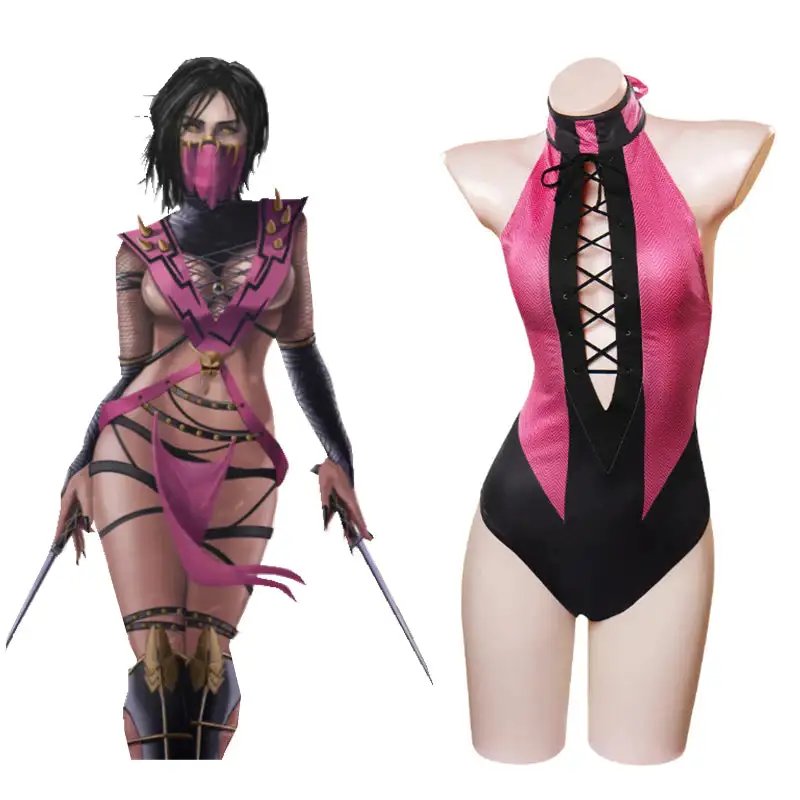 Mortal Kombat Mileena Cosplay Costume Jumpsuit Swimsuit Outfits 1 Mortal Kombat Mileena Cosplay Costume Jumpsuit Swimsuit Outfits