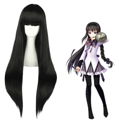 Puella Magi Madoka Magica Akemi Homura Cosplay Wig