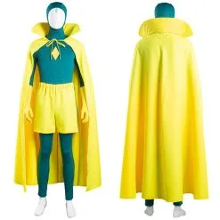 WandaVision Vision Jumpsuit Cloak Outfits Halloween Carnival Suit Cosplay Costume -Cosplay Sales Store a125f87b2d0647376cc3acf88a7a71d5