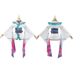 League Of Legends LOL Fox Ahri The Nine-Tailed Fox Women Kimono Dress Outfit Halloween Carnival Suit Cosplay Costume -Cosplay Sales Store a1d45c4e863196070326bf2f45a53980
