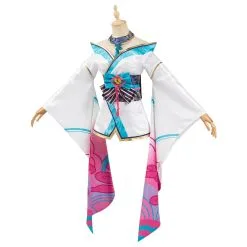 League Of Legends LOL Fox Ahri The Nine-Tailed Fox Women Kimono Dress Outfit Halloween Carnival Suit Cosplay Costume -Cosplay Sales Store a35d44abb2772bdca774346fa887799b