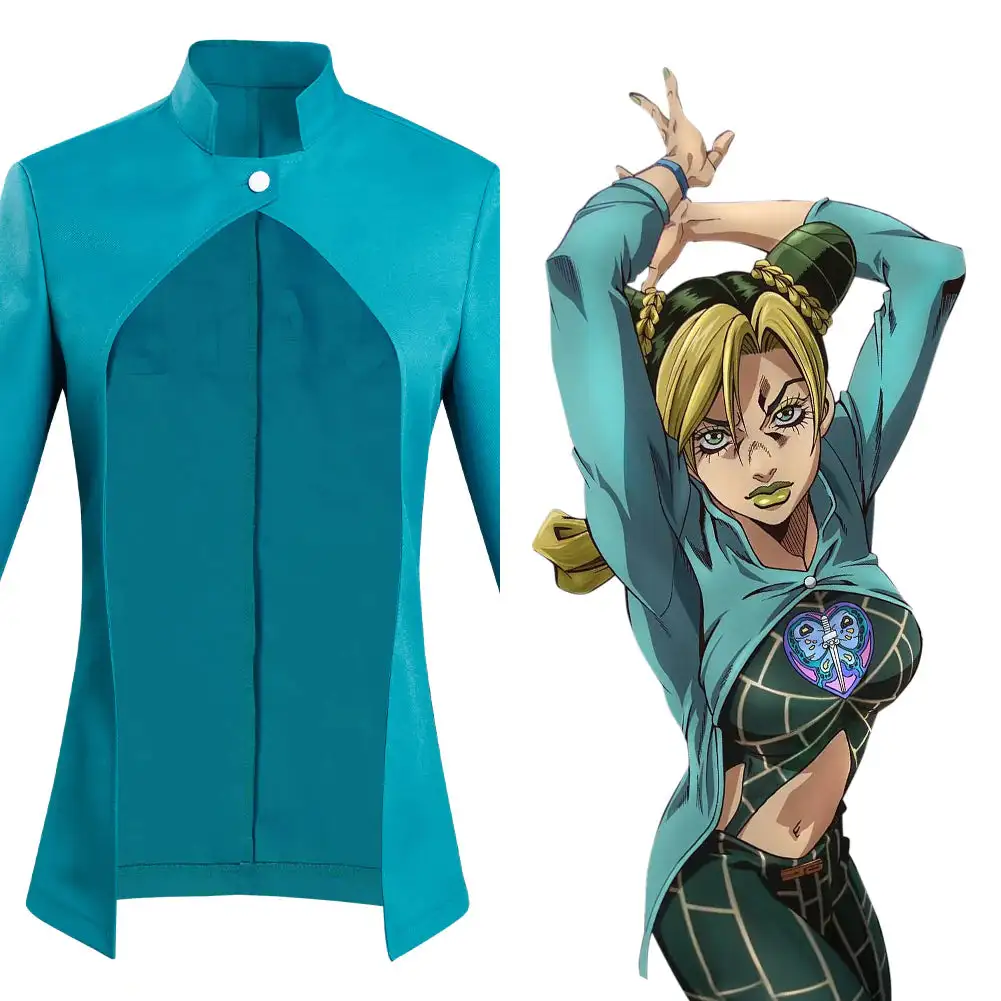 Anime JoJo‘s Bizarre Adventure Stone Ocean Jolyne Cujoh Coat Halloween Carnival Suit Cosplay Costume 1 Anime JoJo‘s Bizarre Adventure Stone Ocean Jolyne Cujoh Coat Halloween Carnival Suit Cosplay Costume