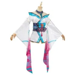 League Of Legends LOL Fox Ahri The Nine-Tailed Fox Women Kimono Dress Outfit Halloween Carnival Suit Cosplay Costume -Cosplay Sales Store b13083208798939cda8d7e64afe38a79
