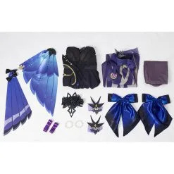Genshin Impact Keqing Cosplay Costume Outfits Halloween Carnival Suit -Cosplay Sales Store b539784b07c7228173724edfe37f4db9