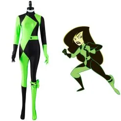 Kim Possible Shego Adult Jumpsuit Halloween Carnival Suit Outfits Cosplay Costume -Cosplay Sales Store c467227e38ec17452b786bd6111cf8ad
