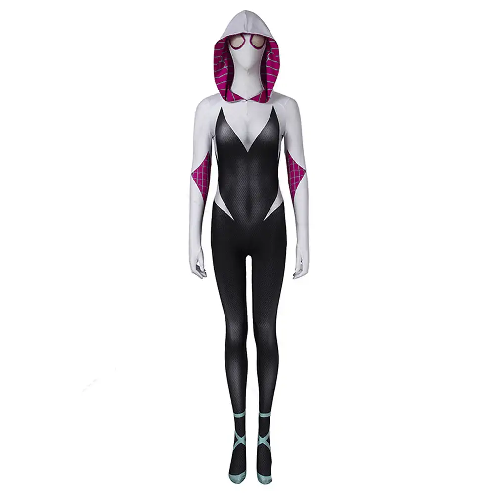 Spider-Man: Into The Spider-Verse Gwen Stacy Jumpsuit Halloween Carnival Suit Cosplay Costume 1 Spider-Man: Into The Spider-Verse Gwen Stacy Jumpsuit Halloween Carnival Suit Cosplay Costume