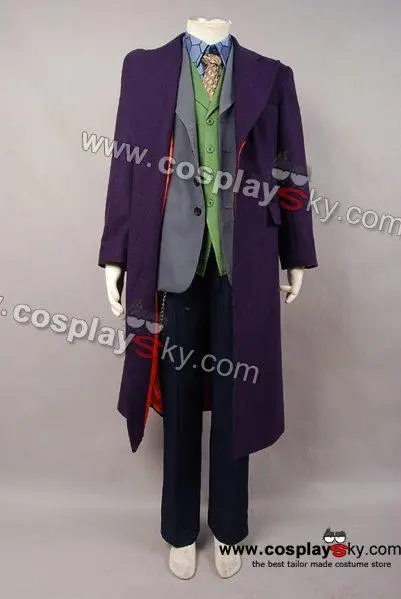 Dark Knight Heath Ledger Joker 6 Pcs Set Cosplay Costume 2 Dark Knight Heath Ledger Joker 6 Pcs Set Cosplay Costume - Image 2