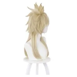 FF7 Final Fantasy VII Cloud Strife Two Braids Hair Short Golden Braided Synthetic Hair Cosplay Wig -Cosplay Sales Store e019a092802d9ea394c6b6356b47da61