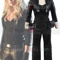 Green Arrow Black Canary Sara Lance Cosplay Costume Artificial Leather Outfit